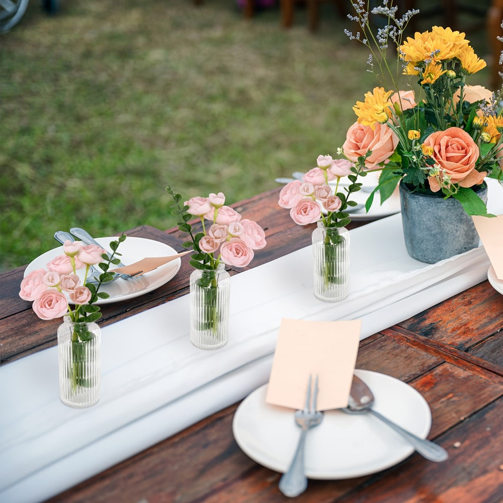 Mini Bud Vases Set - Modern Striped Clear Glass Flower Vases for Wedding Centerpieces, Birthday Party, Anniversary, Home Table Decor, Multiple Sizes 12/24/36 Pcs - product image 12