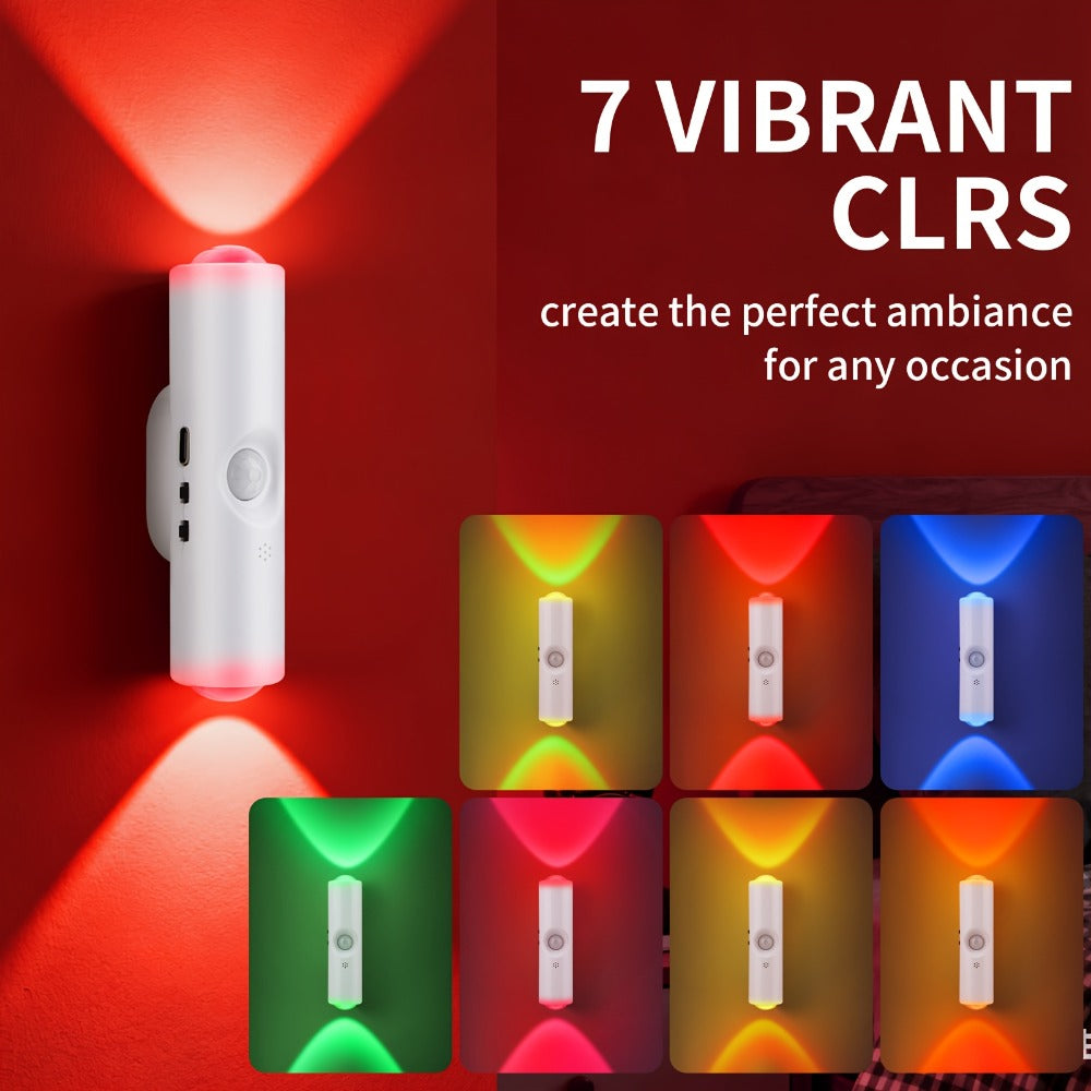 RGB Magnetic Night Light LED Ambient – Multi-Color Motion Sensor, No-Drill Magnetic Install, Long Battery Life for Living Room, Bedroom, Hallway, Stairs & Bar (1pc or 5-Pack) - product image 3