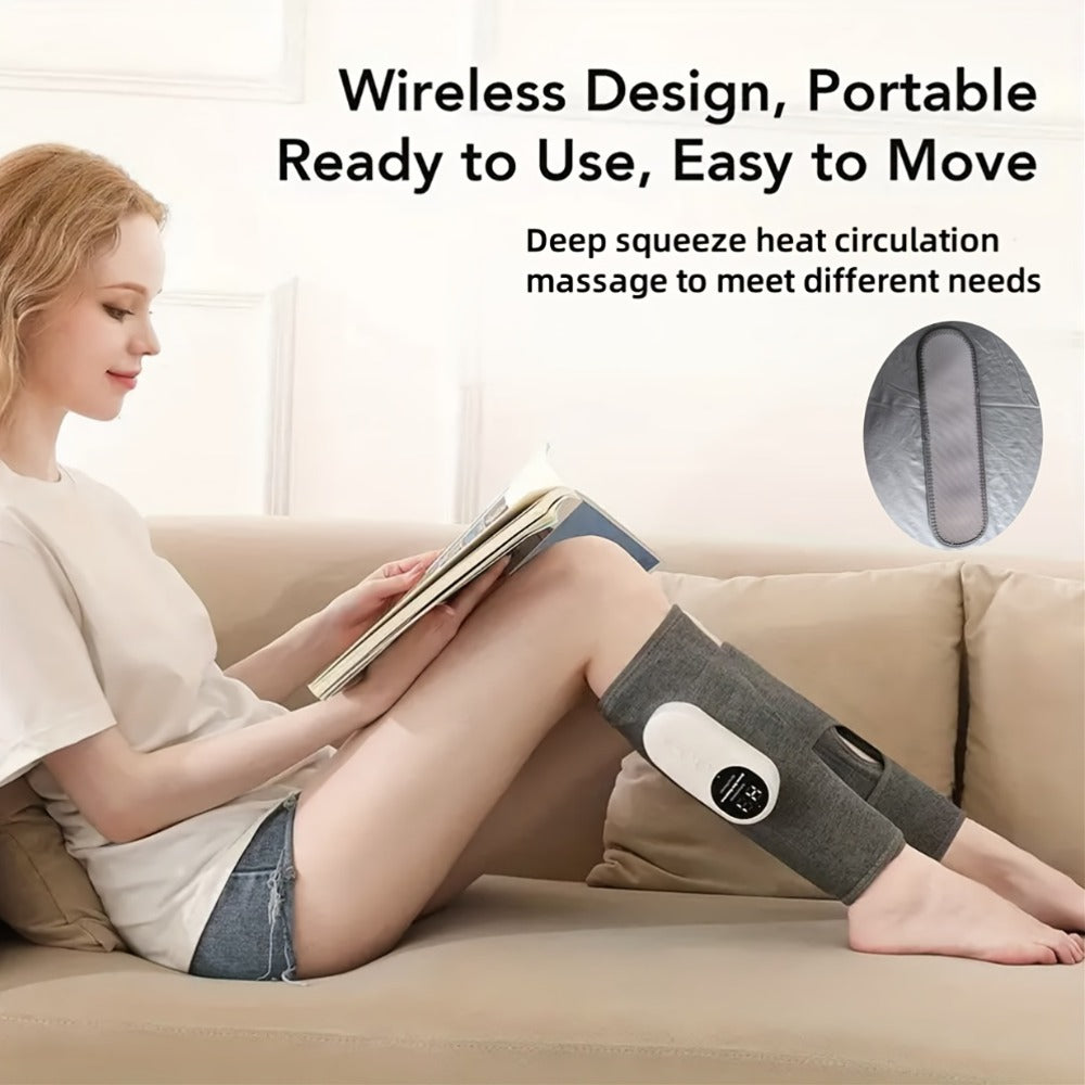 Air Compression Leg Massager – Cordless Calf & Foot Massager with 3 Intensity Levels for Legs, Thighs, Knees & Feet | Circulation Booster, Holiday Gift for Women & Men - product image