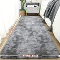 Tie-Dye Plush Fluffy Mat Absorbent Non-Slip – Luxury Soft Bathroom Rug for Living Room & Bedroom, Modern Home Decor Floor Mat, 31.5x78.7 in – Light Grey, Dark Gray, Light Pink, Bla - product image 17