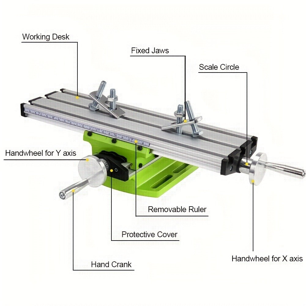 Cross Slide Table BG-6300 Compound Milling Drilling Worktable X-Y Axis Adjustable Bench Drill Press Work Table for Mini Drill Machine - product image 2