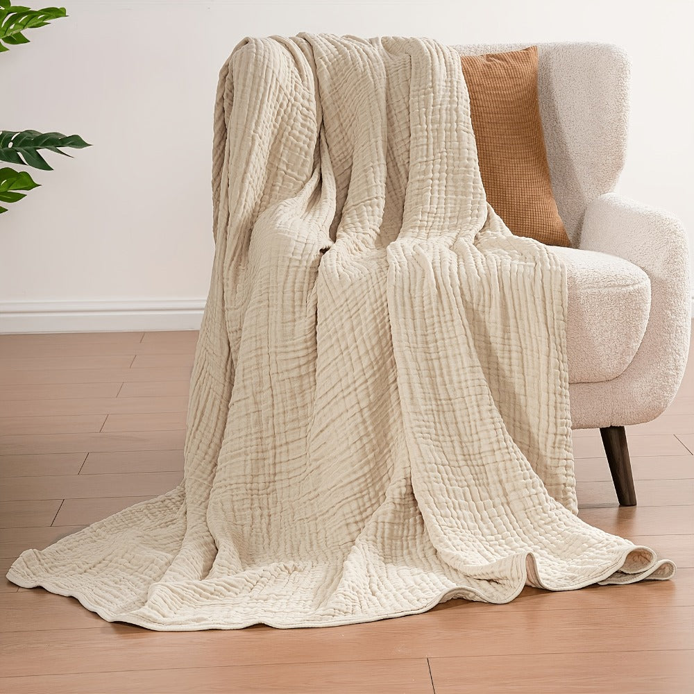 Morandi Cotton Muslin Blanket 6-Layer – Soft Gauze Throw for Couch & Bed, Lightweight Breathable All Season, Machine Washable, 6 Colors - product image 18
