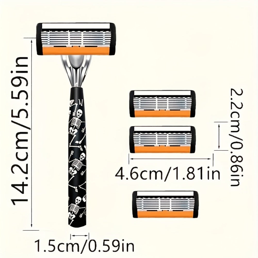 Safety Razor for Men 7-Layer Progressive Blades — Non-Slip Stainless Steel Handle Classic Double Edge Razor for Beard & Mustache Grooming, 1 or 2 Handle + 15–36 Blade Pack Options - product image 6