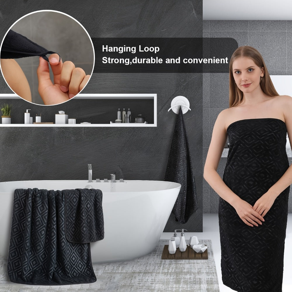 700GSM Bath Towel Set 8 Piece Extra Large Ultra Soft Thick - Highly Absorbent Quick Dry | 2 Oversized Bath Towels 2 Hand Towels 4 Washcloths | 16 Colors | Bathroom Hotel Gym Spa Ad - product image 12
