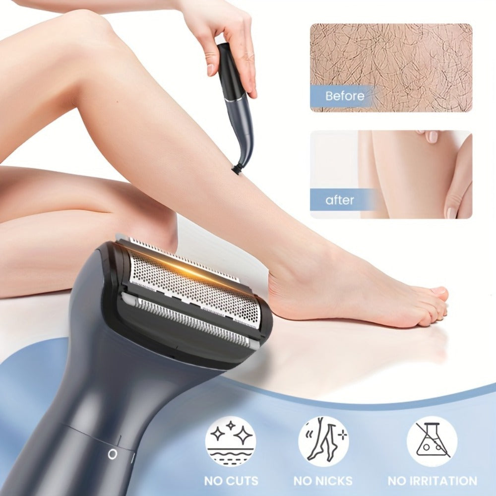 Bikini Trimmer Electric Razor for Women & Men 6-in-1 Hair Remover Kit Face Eyebrow Nose Arms Legs Pubic Wet Dry Painless Shaver Grooming Set - product image 9