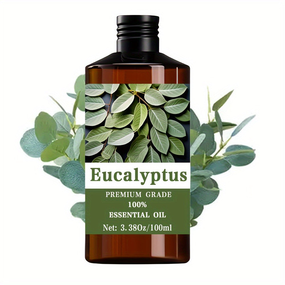 Eucalyptus Essential Oil 100ml – 100% Pure Therapeutic Grade for Aromatherapy Diffuser & Massage | Refreshing Clearing Scent for Congestion Relief Meditation & Focus | Hair Skin Na - product image