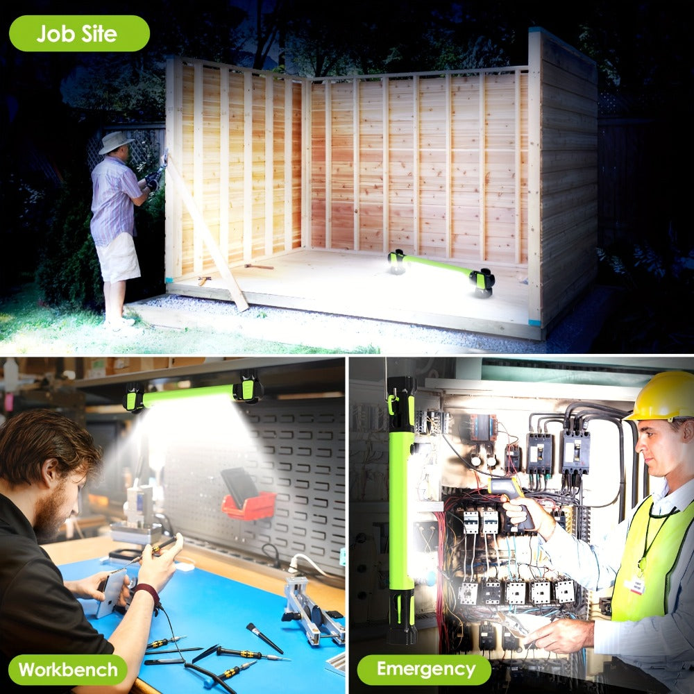 LED Work Light 2500LM Rechargeable Magnetic Underhood Inspection Light with 5200mAh Battery & Hooks – Cordless Portable Work Lamp for Mechanics, Car Garage, Workshop & Emergency Us - product image 6
