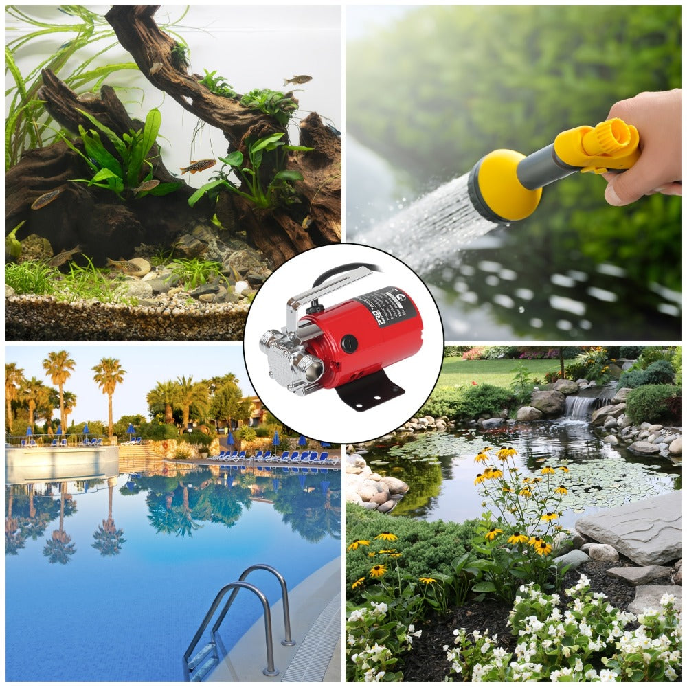 Portable Electric Water Pump 330 GPH – 1/10 HP 120V Heavy Duty Utility Pump with Hose, High-Flow Water Transfer Pump for Pool Drain, Flood Removal, Sump, Aquarium & Household Water - product image 8