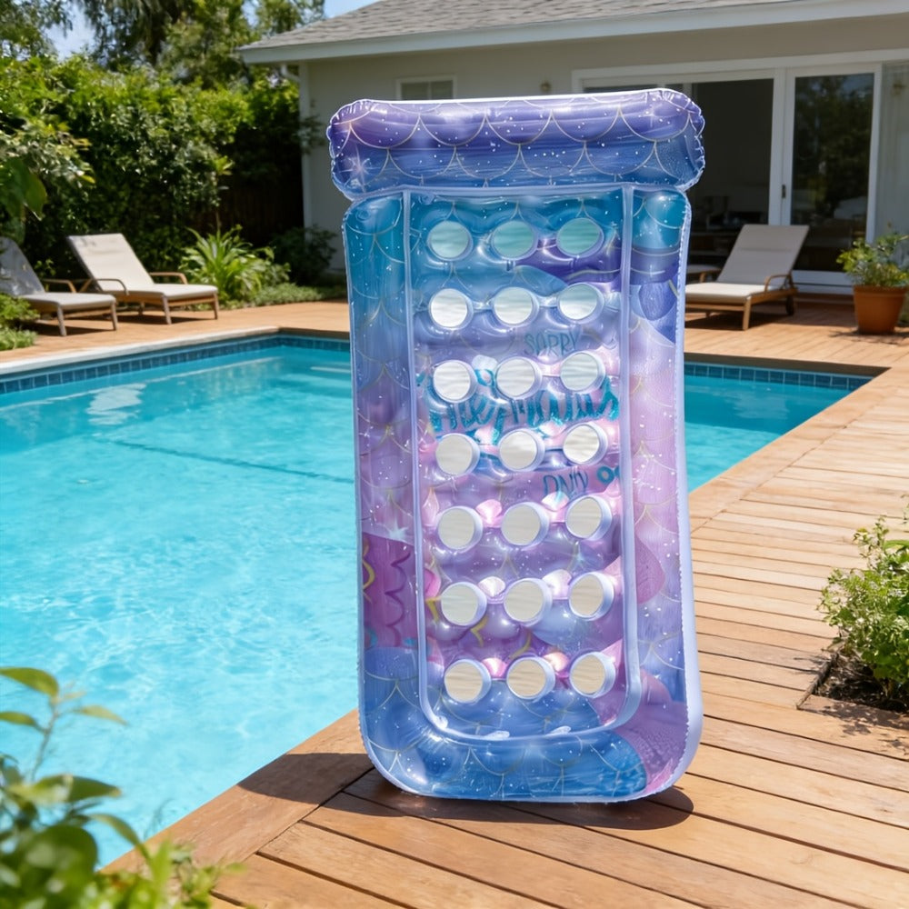Inflatable Pool Float Sequin Gradient, Rectangular PVC Floating Bed with Ventilation Holes & Flash Gradient Colors, Buoyancy Water Lounge for Indoor Outdoor Pool Beach Lake - product image 12