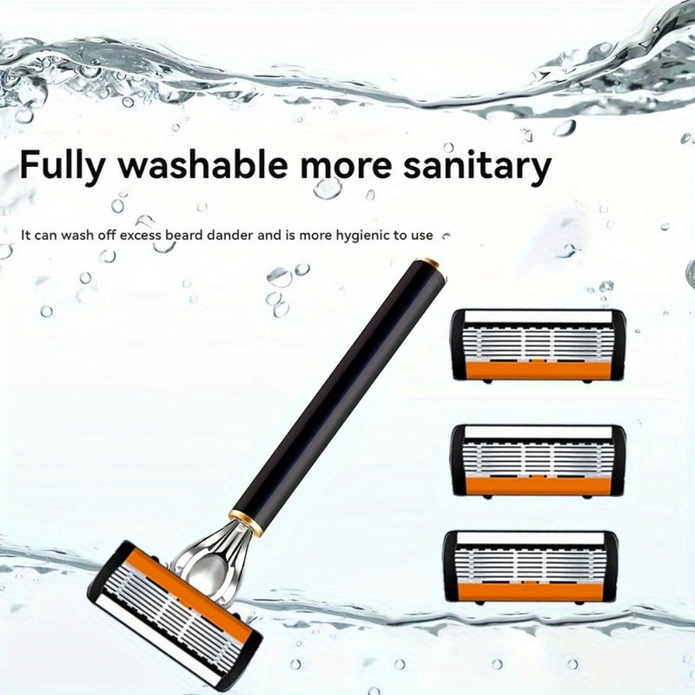 Safety Razor Set with Replacement Blades – Anti-Slip Metal Handle, Contour Fitting, Fully Washable Shaving Kit for Men | 24 or 36 Blades - product image 4