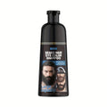 Men's Black Beard Dye 3-in-1 Hair & Beard Color Kit - Fast Blackening in 10-15 Minutes, Nourishing Skin-Safe Formula, Natural Look, Gray Coverage, Extra Large 500ml / 16.91oz - product image 10