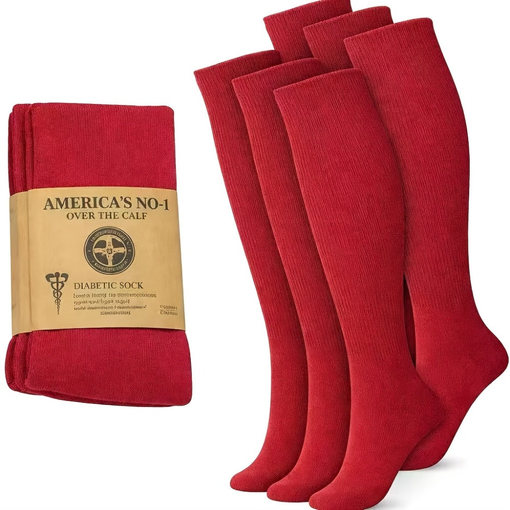 Extra Wide Socks for Swollen Feet 6 Pairs Stretch to 30 Inch Non-Binding Seamless Loose Fit Neuropathy Bariatric Edema Socks for Men Women Plus Size Seniors Multi Color - product image 16