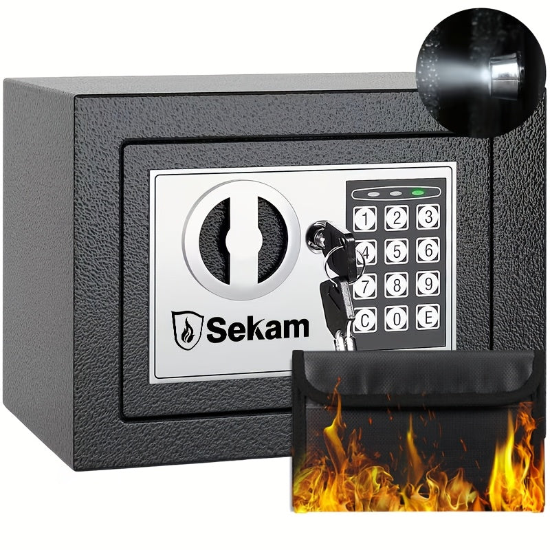 Heavy Duty Steel Safe With Cash Bag Without Cash Bag Home Safety Safe Equipped With A Combination Lock and Key Lock Suitable For Storing Cash Documents and - product image 16