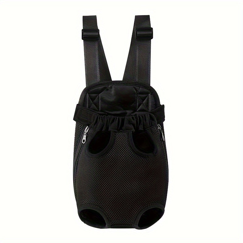Breathable Mesh Front Chest Bag for Small Pets, Adjustable Portable Dual Carrier for Outdoor Travel Hiking, 5 Colors S/M/L/XL Sizes – Double Pet Carrier Backpack for Two Cats & Dogs