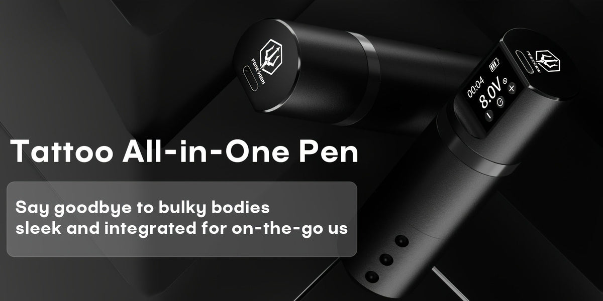 Wireless Tattoo Machine Kit Complete - POSEIDON V5 Rotary Pen with LCD Screen 1500mAh Battery 6H Runtime 10 Needles 11 Ink Bottles Full Tattoo Supplies for Beginners & Professional - product image 13