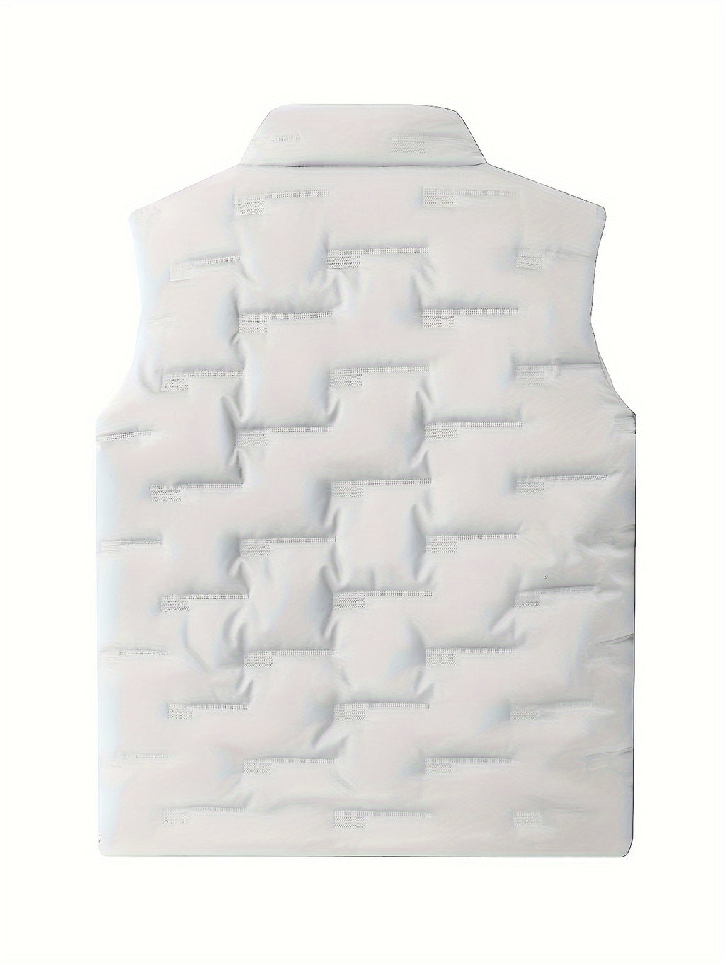 Men's Casual Stand Collar Vest, 100% Polyester Solid Color, Warm Fall/Winter Outerwear with Pockets, Non-Stretch Woven Fabric, Regular Fit - 120gsm - product image 15