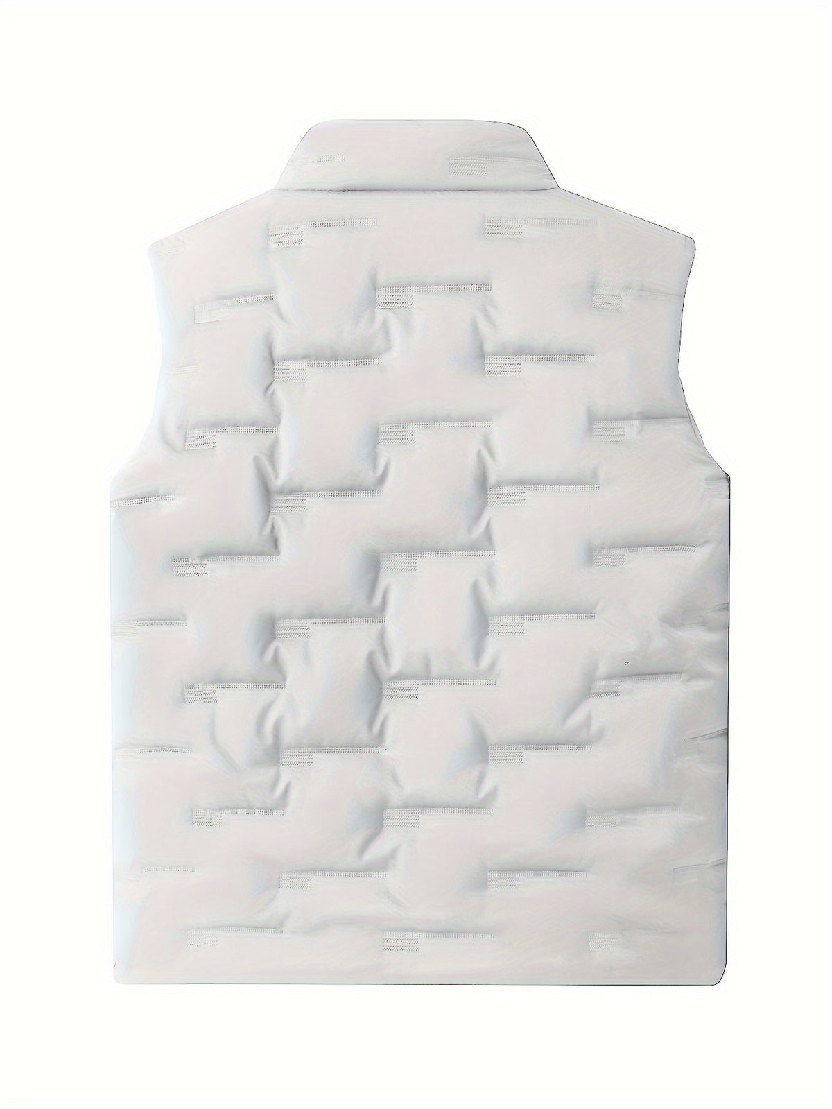 Men's Casual Stand Collar Vest, 100% Polyester Solid Color, Warm Fall/Winter Outerwear with Pockets, Non-Stretch Woven Fabric, Regular Fit - 120gsm - product image 15