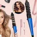 Automatic Spiral Curling Iron Ceramic Anti-Tangle – Professional Auto Curler One-Button Easy Operate Hair Styling Tool with Comb & 2 Clips for All Hair Types – Blue, Pink - product image 12
