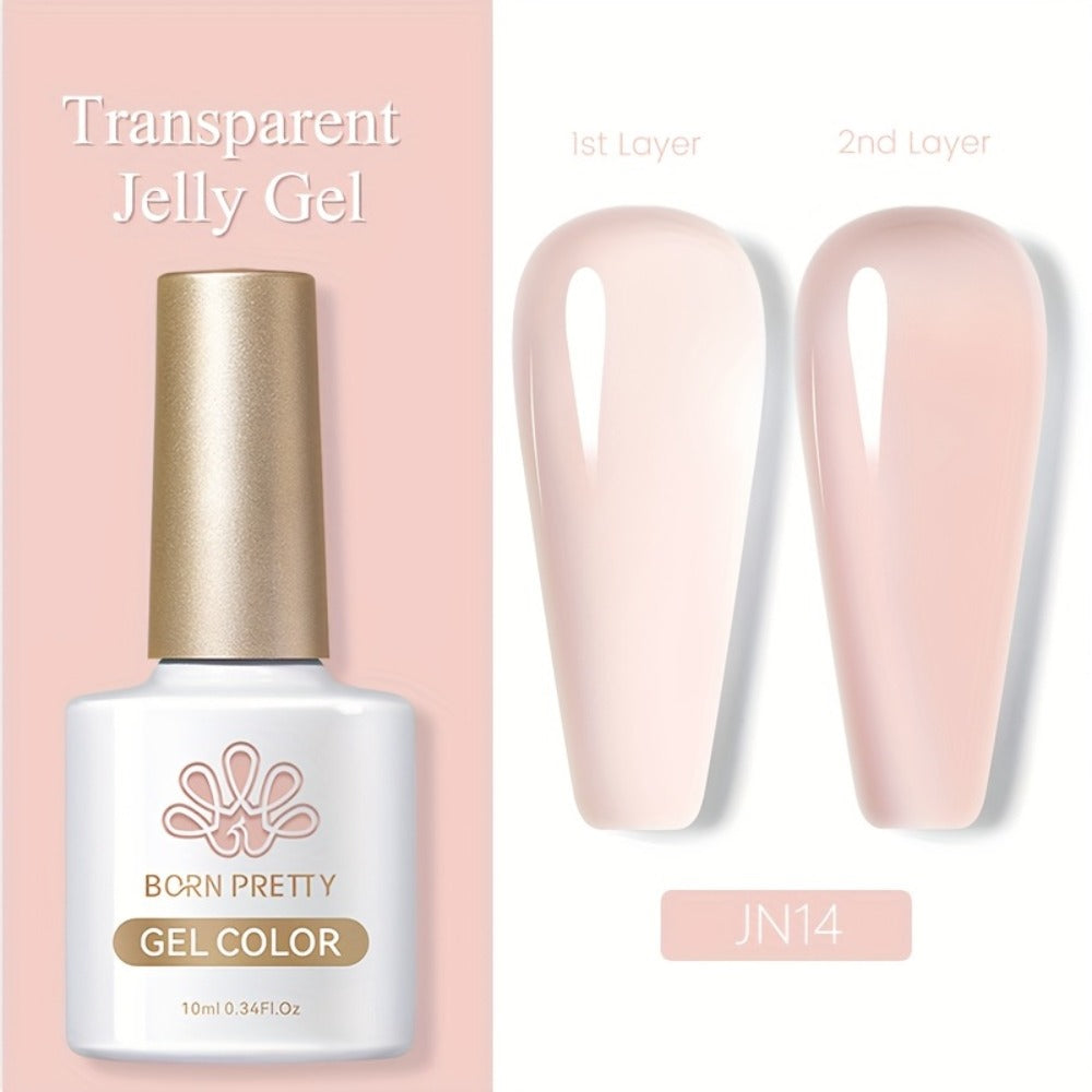 Nude Jelly Gel Nail Polish 10ml Skin Tone Transparent Finish – Semi-Permanent Soak-Off UV LED 30-Day Wear, Jade Nail Art Minimalist Natural Look for Women, Shades JN05 JN68 JN75 JN - product image 16