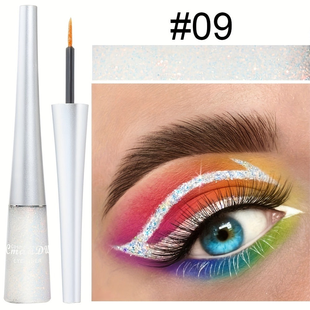 Glitter Liquid Eyeliner Set 16 Colors Waterproof Shimmer Metallic Eye Liner Pen Kit – Long-Lasting Smudge-Proof Sparkle Eye Makeup for Party Stage Festival Cosplay Holiday Glam - product image 15