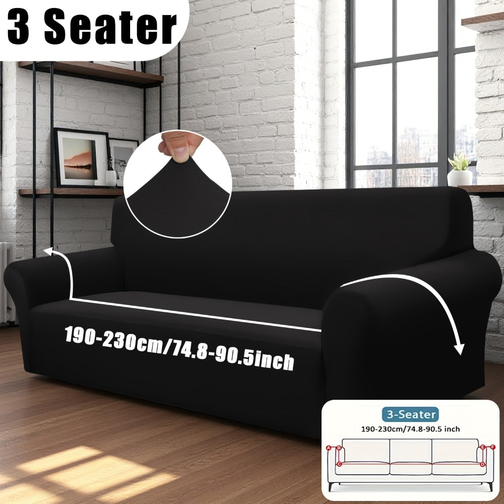Stretch Sofa Cover Elastic Band | Milk Fiber Fabric Slipcover, Machine Washable Polyester Spandex, 1 to 4 Seater Armchair Couch Cover, Red Gray Blue Black Coffee, Home Decor - product image 26