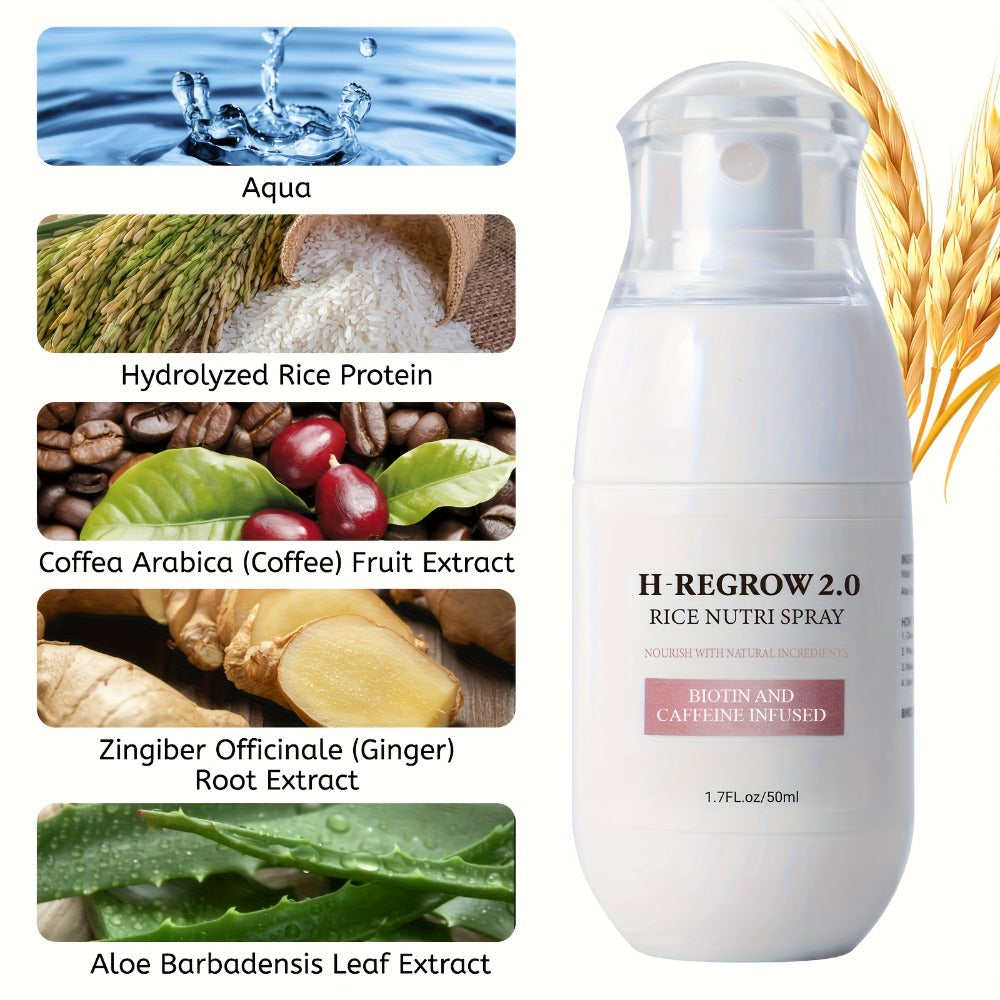 Rice Scalp Spray 4pcs Set — Hydrolyzed Rice Protein & Ginger Root Extract Hair Mist for Scalp Moisturizing, Strengthening & Softening | Lightweight Leave-In | 1.69oz Each - product image 7