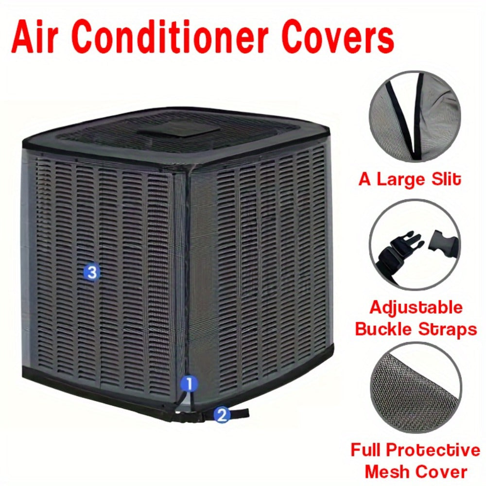 Outdoor AC Unit Cover Heavy Duty Waterproof Central Air Conditioner Cover with Mesh Vent Adjustable Straps UV Rain Snow Debris Bug Leaf Protection XS M L - product image 2
