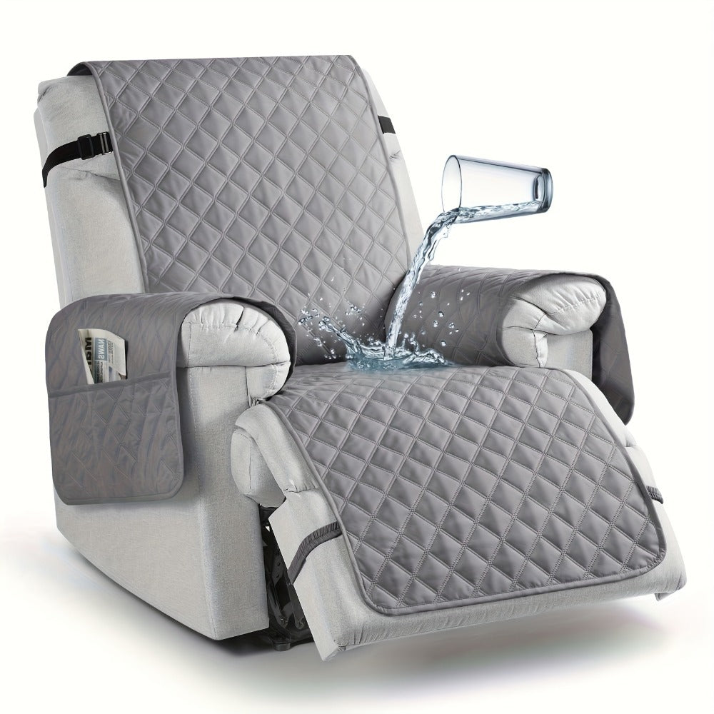 Waterproof Recliner Chair Cover with Pocket | Non-Slip Washable Reclining Sofa Protector for Dogs Cats, Adjustable Strap - product image 12
