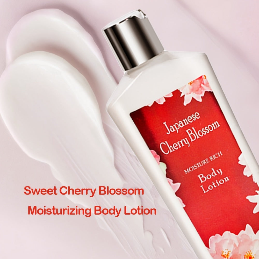 Cherry Blossom Body Lotion 8oz – Vitamin E & Glycerin Moisturizing Cream Non-Sticky 12-Hour Hydration Nourishing Day & Night Skin Care for All Skin Types Women - product image 8