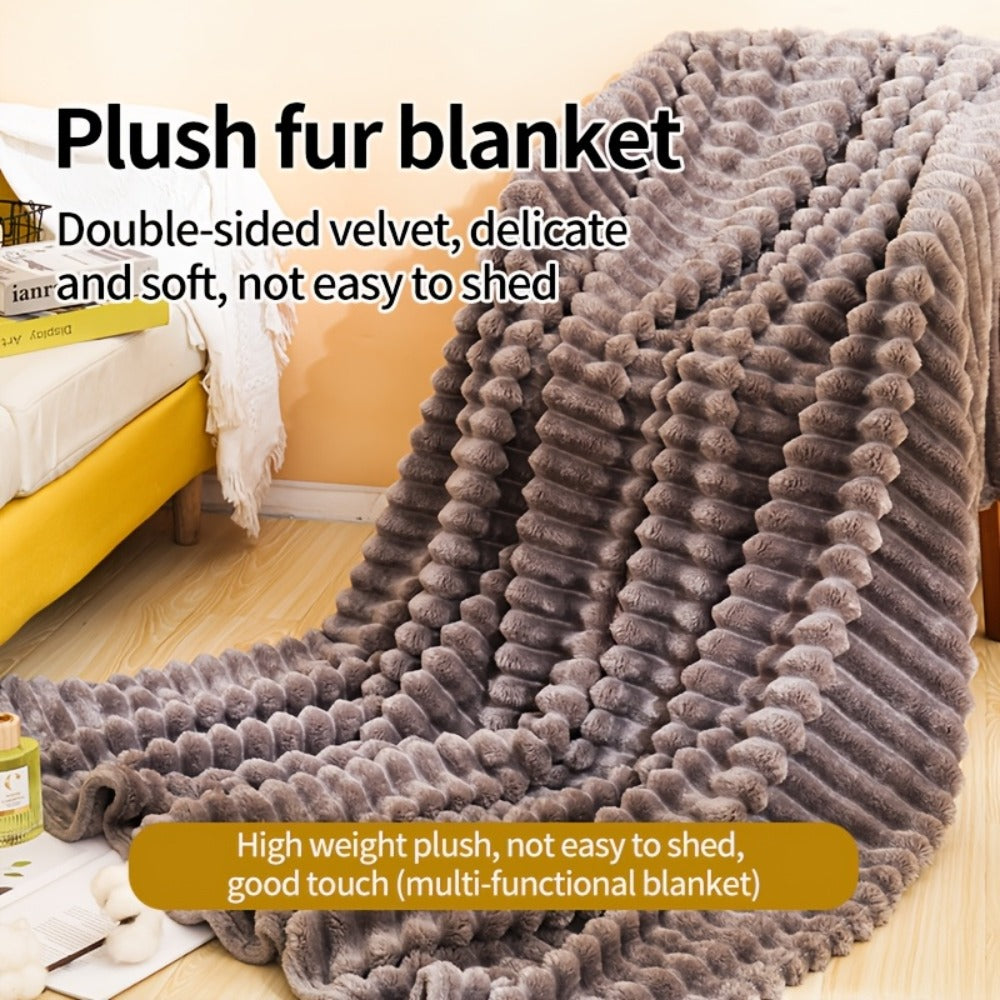 500gsm Heavy Plush Blanket – Ultra Thick Soft Warm Fluffy Blanket for Bed, Sofa & Travel, Baby to Double Size, 5 Colors - product image 10