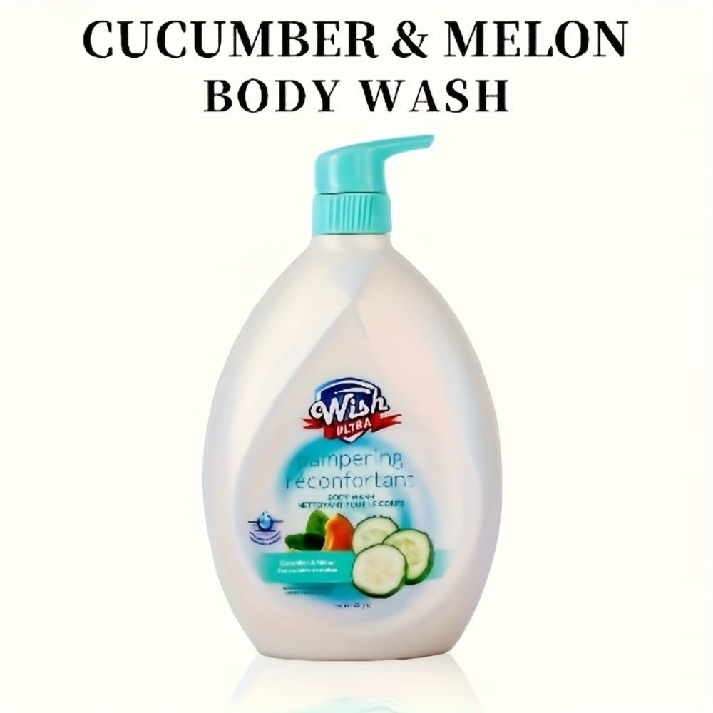 Vitamin E Body Wash for Women & Men Deep Cleansing Blackhead Removal Dead Skin Exfoliating Long-Lasting Fragrance Shower Gel Multiple Scents Cucumber Melon Peach Coconut Shea Butte - product image 4
