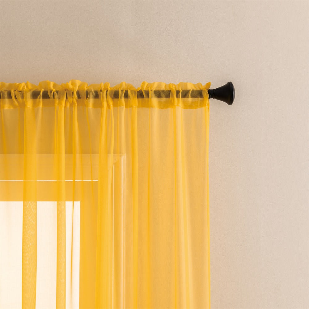 Sheer Curtains 2 Panels Rod Pocket – Light Filtering Privacy Window Drapes for Living Room Bedroom Modern Home Decor - product image 4