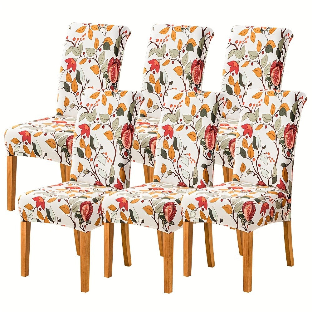 Dining Chair Covers Slipcovers Set of 4 or 6 - Spandex Stretch Milk Velvet Removable Washable Parsons Chair Protector | Anti-Slip Elastic Band | Multiple Prints | Kitchen Dining Ro - product image 19