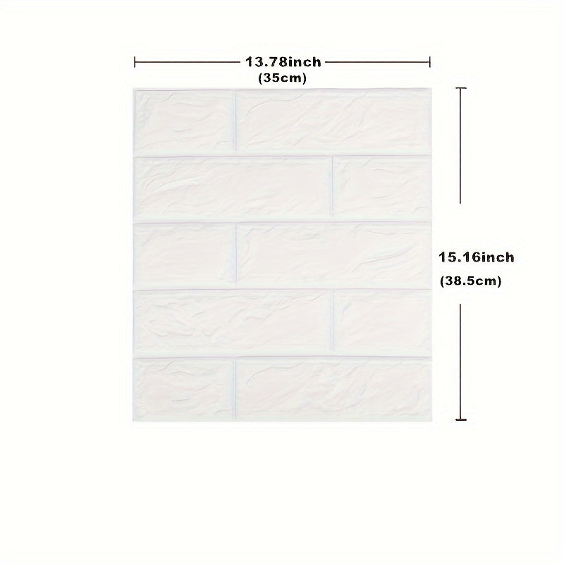 3D Foam Brick Wall Sticker 100 Pieces Self Adhesive Waterproof Soft Wallpaper Panel for Living Room Bedroom Bathroom Kitchen Home Decor White Rock Black Rock Red Marble Flower - product image 18