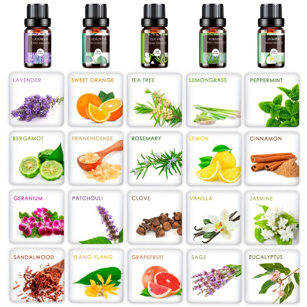 Essential Oil Set – Pure Natural Aromatherapy Oils in Amber Glass Bottles for Diffuser & Humidifier, DIY Fragrance, Valentine's Day & Holiday Gift for Women, Girls, Friends & Famil - product image 8
