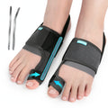 Adjustable Big Toe Splint with 2 Angle Bars & Double Non-Slip Straps, Day Night Hallux Valgus Relief Support Brace, 1 Pair | Toe Separator Bunion Corrector for - product image