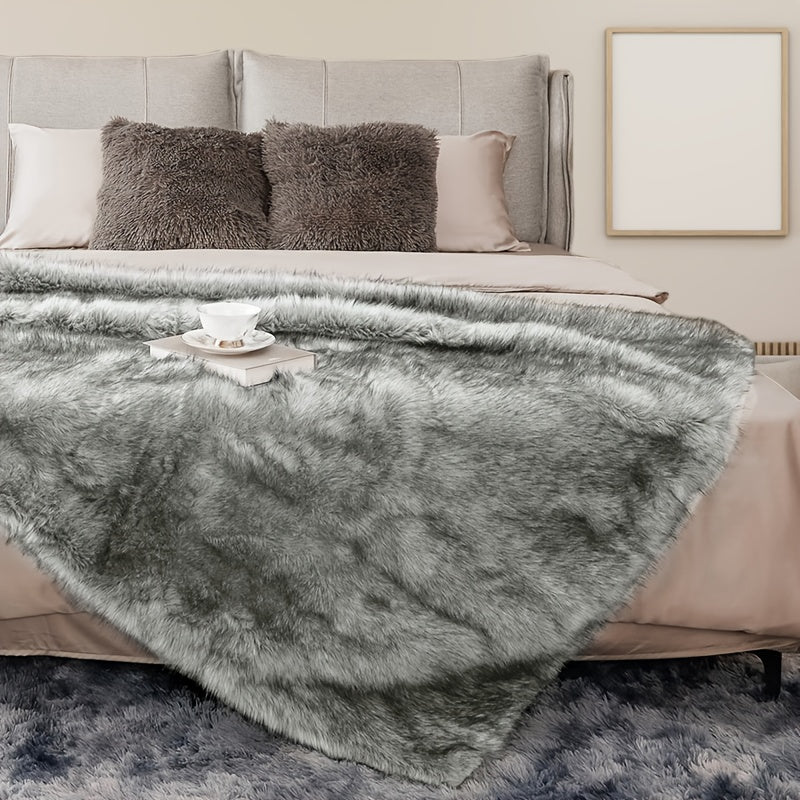 Super Soft Reversible Plush Mink Blanket for Bed Couch Sofa, Oversized Heavy Weight Cozy Blanket, Leopard Animal Print & Solid Colors, Throw & Twin Size | Faux Fur Throw Blanket 1060GSM Luxury