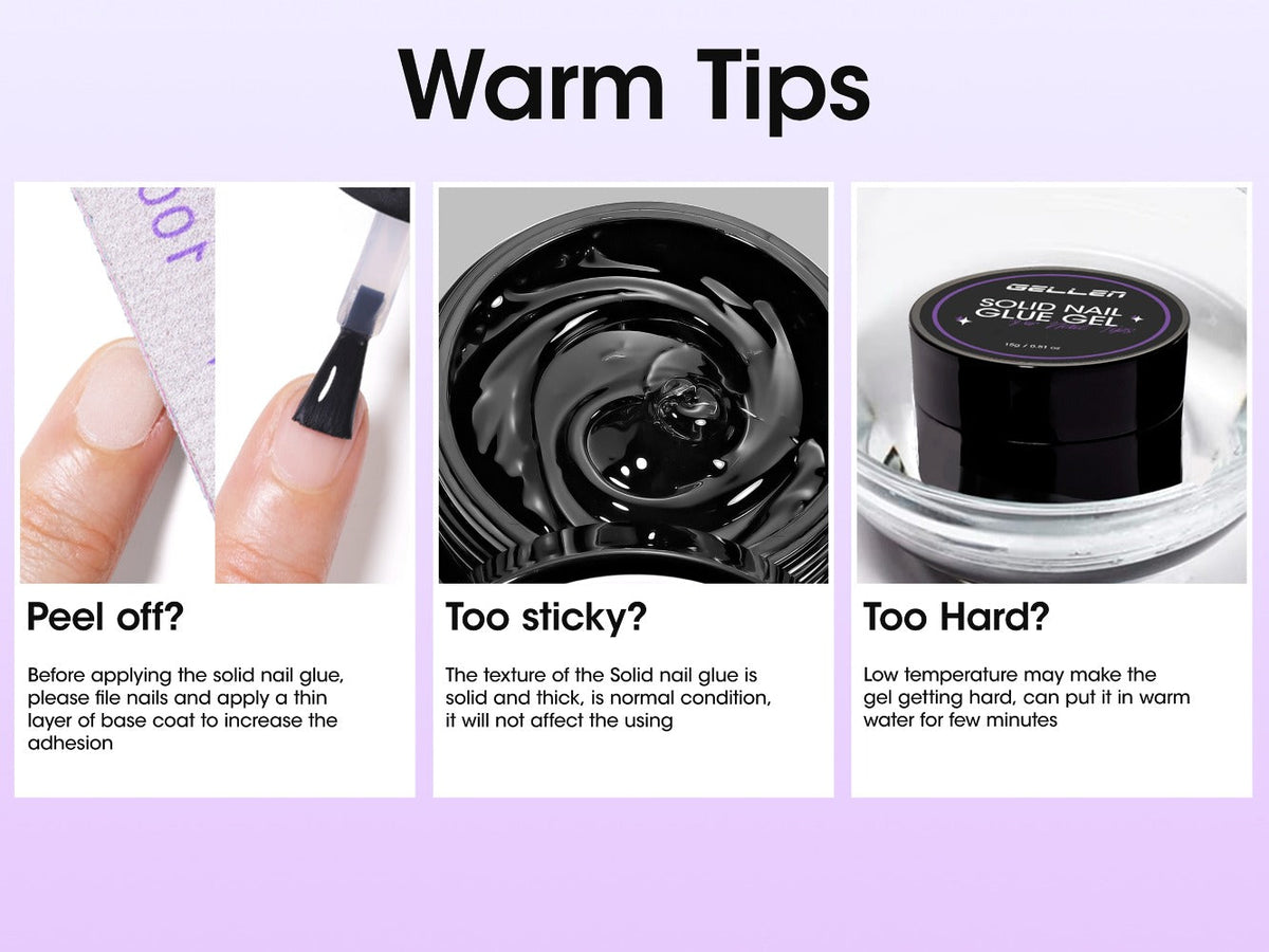 Solid Gel Nail Glue Kit with Mini LED Lamp — 8g UV Cure Gel Glue 28+ Days Long-Lasting Bond for Press On Nails Acrylic Tips Rhinestones, Non-Toxic Natural Resin, Salon & Home Manic - product image 17
