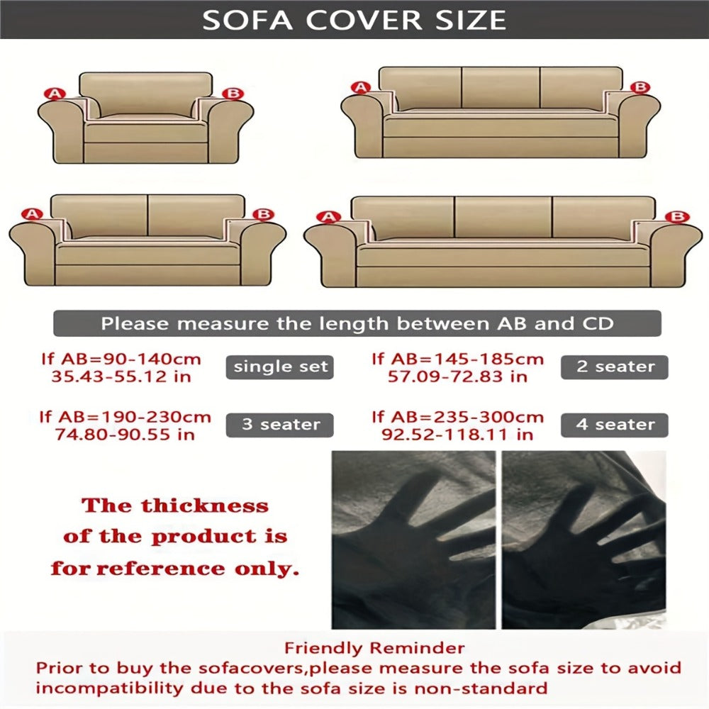 Stretch Sofa Slipcover Lightweight Breathable Elastic Full Cover Skirted Design Anti-Slip Soft Cool Comfort Machine Washable for 3 4 Seater Living Room Furniture Protector - product image 4