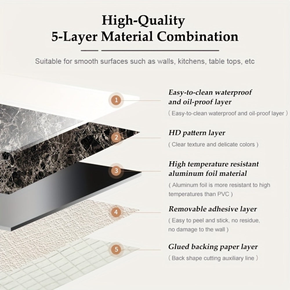 Marble Peel and Stick Wallpaper Roll - Waterproof Oil-Proof Self-Adhesive Wall Contact Paper for Kitchen Backsplash Bathroom Countertop - product image 18