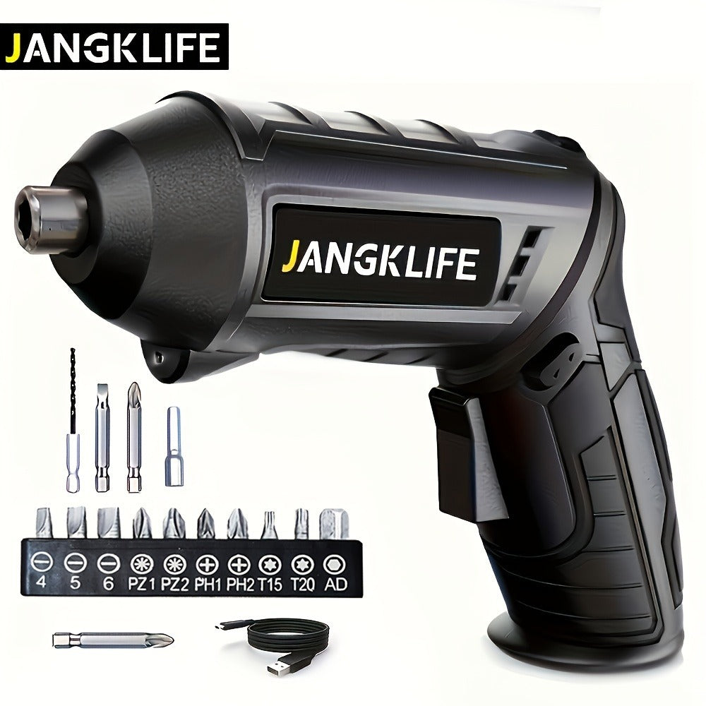 Electric Screwdriver Set 16pcs, 90° Rotatable Foldable Cordless Screwdriver Kit with 1200mAh Rechargeable Battery & Bits - product image