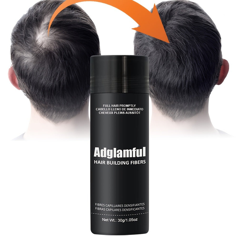 Hair Building Fibers 30g Large Size - Instant Thinning Hair Concealer for Volume, Thickness & Hairline Coverage | Natural Look | Unisex for Men & Women | Black & Dark Brown - product image