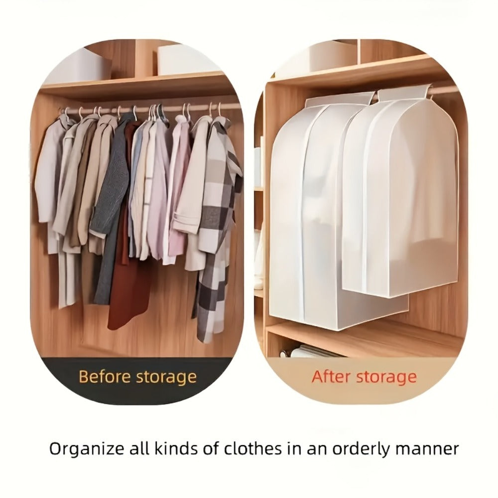 Garment Bag Clothes Dust Cover - Translucent PEVA Waterproof Hanging Storage Bag for Coat Dress Suit, Thickened Washable, Multiple Sizes - product image 8