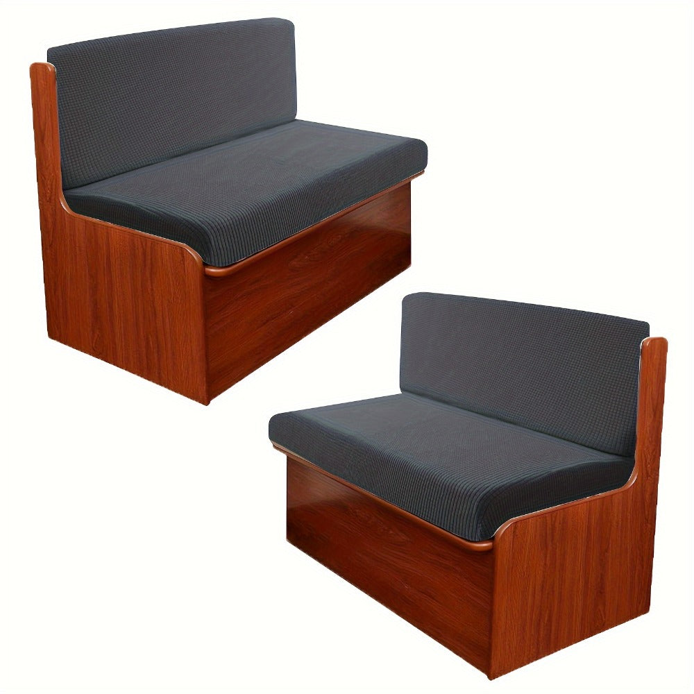 RV Dinette Cushion Covers 4 Pack Stretch Jacquard Sofa Seat Backrest Slipcovers Machine Washable Anti-Pet Hair for RV Camper Van Car Bench Travel Furniture Protection - product image 7