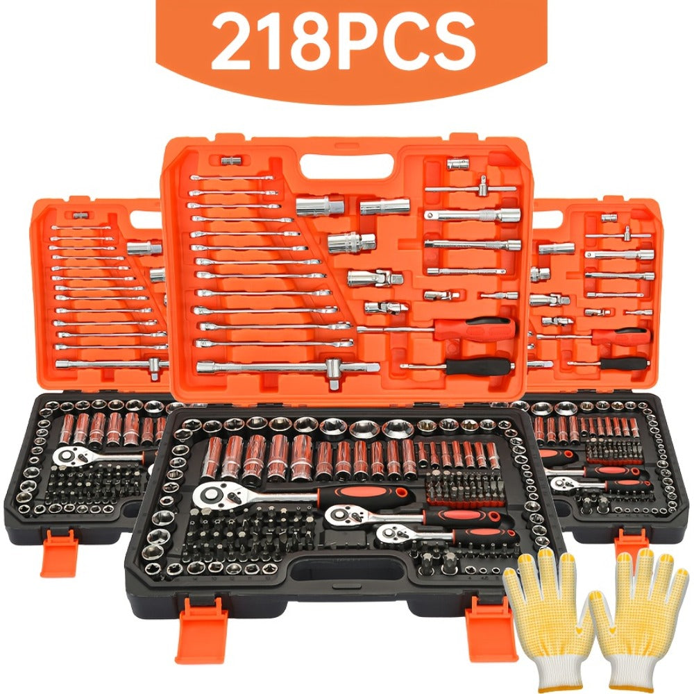 Ratchet Socket Wrench Set with Handle – 50/53/96/123/218/999PCS | 3/8" Drive CR-V Steel | Metric & Imperial Sizes | Car Maintenance, Boat & Home Repair Tool Kit for Mechanics - product image 12
