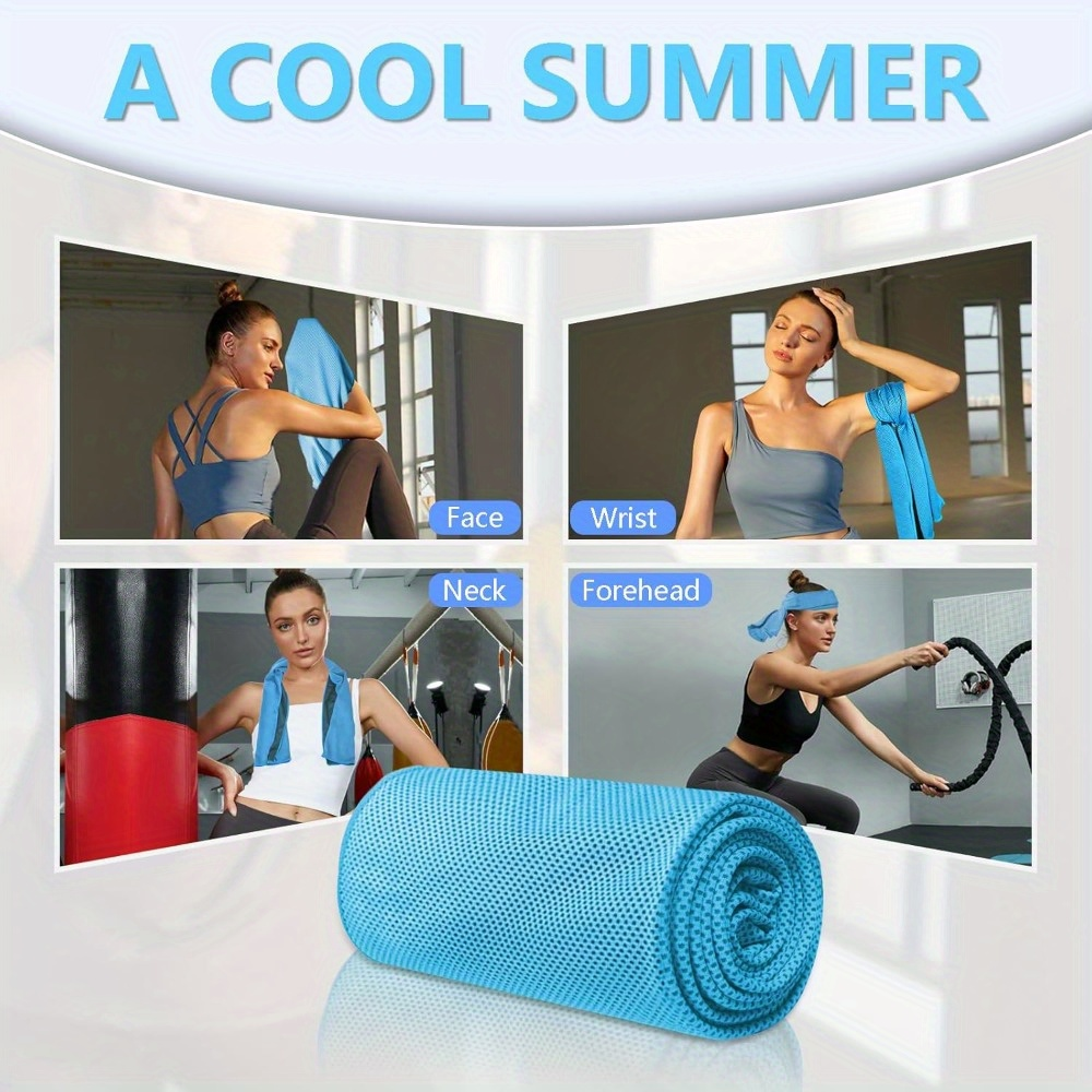 Soft Breathable Sport Towels for Neck & Face with Carabiner Clips & Carry Bag, Multi-Color Chilling Towels for Running, Yoga, Climbing, Gym & Travel | Neck - product image 4