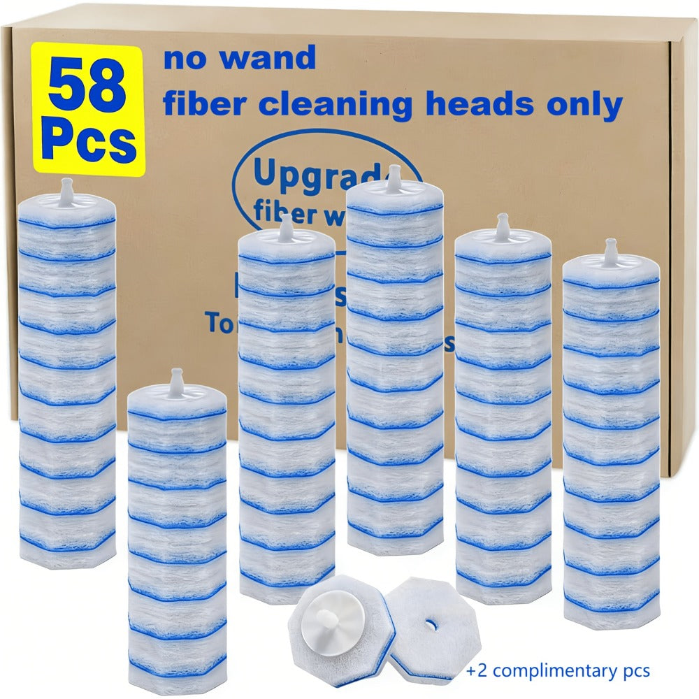 Disposable Toilet Wand Refills 120 or 58 Count Compatible with Clorox ToiletWand Upgraded Fiber Deep Clean Removes Rust Scale Hard Water Stains Toilet Bowl Brush Replacement Heads - product image 5