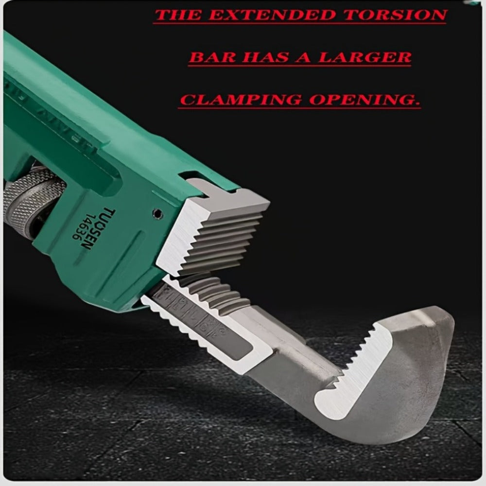 Pipe Wrench Professional Heavy Duty - 8", 12" & 18" CR-V Alloy Steel Plumbing Wrench, Non-Slip Ergonomic Handle, 1500 lbs Torque, Fits 1/2"-4" Pipes, for Plumbing, Automotive & Ind - product image 9