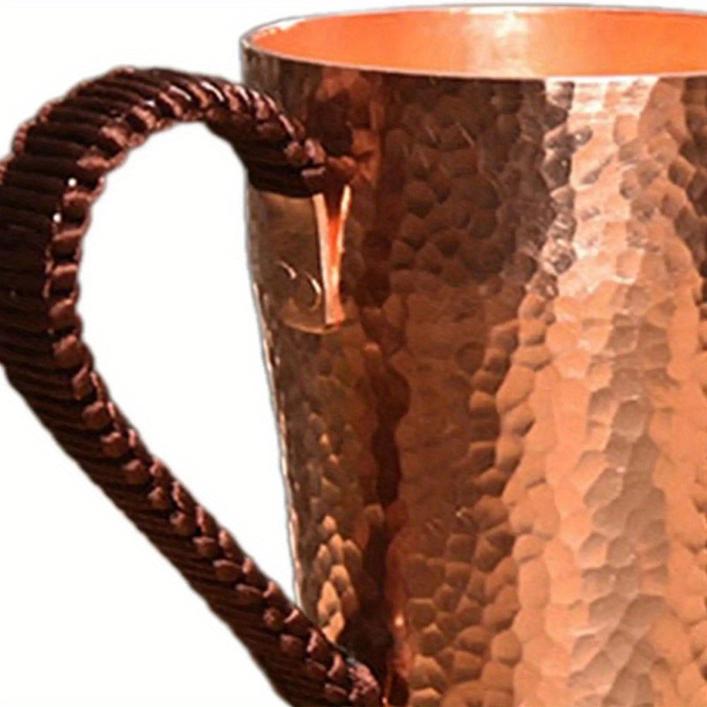 Handcrafted Copper Mug with Hammer Pattern – Pure Copper Coffee Mug, Tea Cup & Water Vessel – Artisan Copper Drinking Cup for Moscow Mule, Milk, Hot & Cold Beverages – Unique Kitch - product image 8