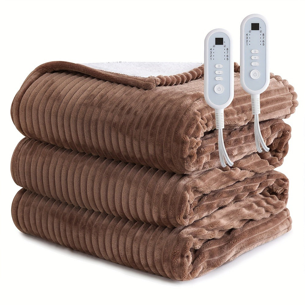 Electric Blanket with Temperature Control and Timer – Extra Large Flannel Heated Blanket, 8 Levels 10-Hour Auto-Off, Machine Washable, PTC+NTC Overheat Protection, Throw Twin Full  - product image 12